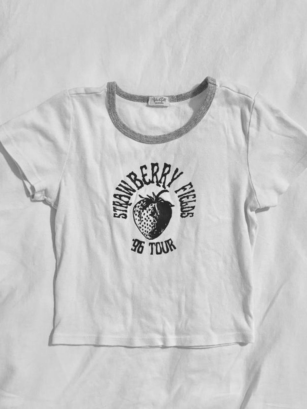Brandy Melville strawberry fields ‘96 tour graphic ringer tee